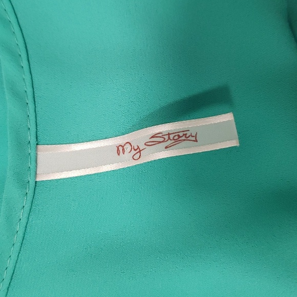 My Story Geometric Print Colorful Coastal Fit Flare Dress - Picture 2 of 6